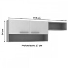 Armário Aéreo Cozinha Madri 2 Portas Branco - Fellicci