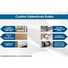 Armário Aéreo Cozinha Modulado  Áustria 3 Portas C/ Vidro Cin