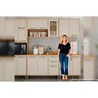 Armário Aéreo Cozinha Modulado  Áustria 3 Portas C/ Vidro Cin