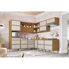 Armário Aéreo Cozinha Modulado  Canto Reto Baronesa Freijó -