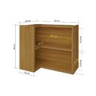 Armário Aéreo Cozinha Modulado  Canto Reto Baronesa Freijó -