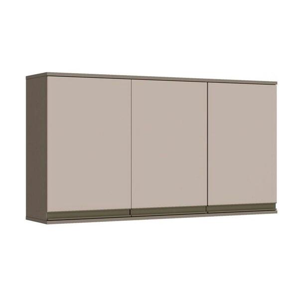 Armário Aéreo Cozinha Modulado  Connect 3 Portas Duna/cristal