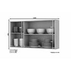 Armário Aéreo Cozinha Modulado  Connect 3 Portas Duna/cristal