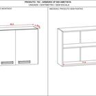 Armário Aéreo Cozinha Multiuso 2 Portas Amestista Kits Paraná