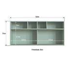 Armário Aéreo Cozinha One 2 Portas Com Vidro Verde Bellagio -