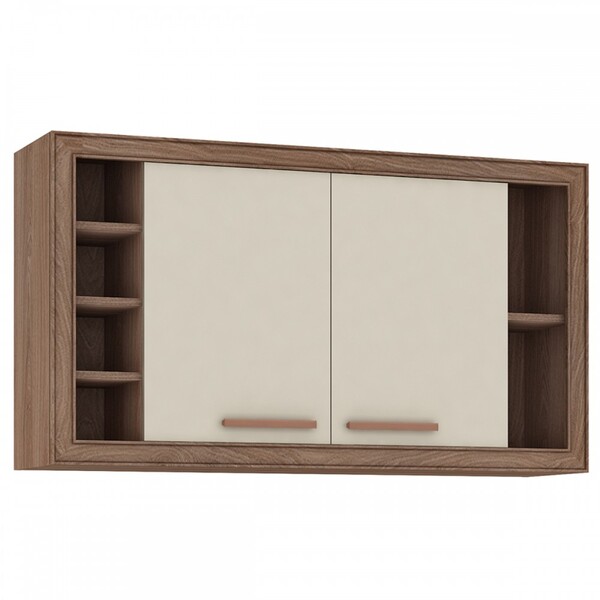 Armário Aéreo Cozinha Style 2 Portas Manchester/champagne - F