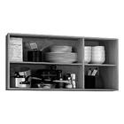 Armário Aéreo Cozinha Valencia 3 Portas 1 Prateleira Branco -