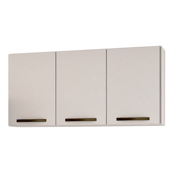 Armário Aéreo Cozinha Valencia 3 Portas 1 Prateleira Branco -