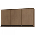 Armário Aéreo Cozinha Vicenza 3 Portas 1 Prateleira Nogal/nog