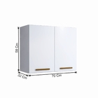 Armário Aéreo Cristal Arte Móveis Branco