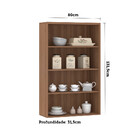 Armário Aéreo Cristaleira 80cm 2 Portas Lari Luciane Móveis