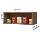 Armario Aereo De 70 Cm 01 Porta Basculante Milla Castanho Bra