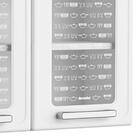 Armário Aéreo De Aço 2 Portas Com Vidro Temperado 7006 Gourme