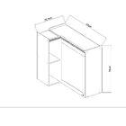 Armário Aéreo De Canto 1 Porta 100 % Mdf Iluminata Geniaflex