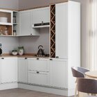 Armário Aéreo De Canto 1 Porta 100% Mdf Iluminata  Branco Fos