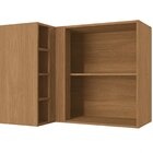 Armário Aéreo De Canto 1 Porta 98cm Ciela Canela/ Azul