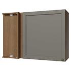 Armário Aéreo De Canto 1 Porta Rustic/cinza Vik Madesa