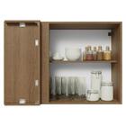 Armário Aéreo De Canto 1 Porta Rustic/cinza Vik Madesa