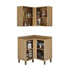 Armario Aéreo De Canto 2 Portas Com Balcão 2 Portas De Canto