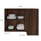 Armário Aéreo De Canto 2 Portas Unna Nogueira/branco