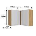 Armário Aéreo De Canto 90cm 2 Portas Copacabana Móvel Na Caix