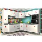 Armário Aéreo De Canto Athena 2 Portas 1 Prateleira Branco