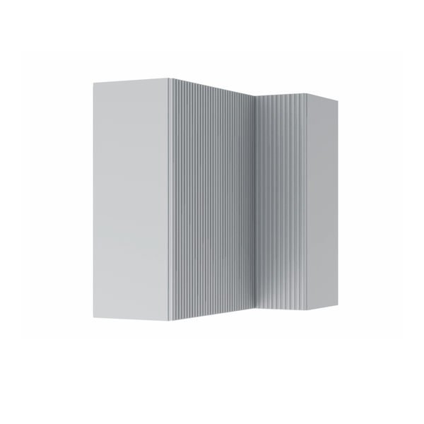 Armário Aéreo de Canto Branco 2 Portas MDF 80x92x52cm Rainha Nesher