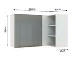 Armário Aéreo De Canto Com Adega Acoplada Madesa Lux 1 Porta