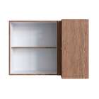 Armário Aéreo De Canto Conecta 1 Pt Ébano E Off White