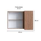 Armário Aéreo De Canto Conecta 1 Pt Ébano E Off White