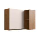 Armário Aéreo De Canto Conecta 1 Pt Ébano E Off White