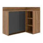 Armário Aéreo De Canto Confort 1 Pt Cinamomo E Grafite