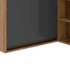 Armário Aéreo De Canto Confort 1 Pt Cinamomo E Grafite