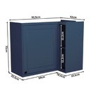 Armário Aéreo De Canto Cozinha Sevilha Azul