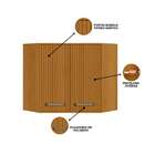 Armário Aéreo De Canto Criare 2 Pt Freijó