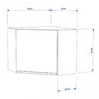 Armário Aéreo De Canto Dinamarca 1 Porta - Indékes