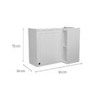 Armário Aéreo De Canto Évora 1 Pt Branco Ártico