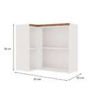 Armário Aéreo De Canto Iluminata Com Vidro 1 Pt Branco