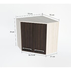 Armário Aéreo De Canto Luiza 2 Portas Com Prateleira Poliman