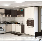 Armário Aéreo De Canto Luiza 2 Portas Com Prateleira Poliman