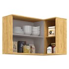 Armário Aéreo De Canto Modulado 2 Portas Basculante 2 Nichos