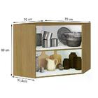 Armario Aereo De Canto Obliquo 2 Portas 12512 Evidence Branco