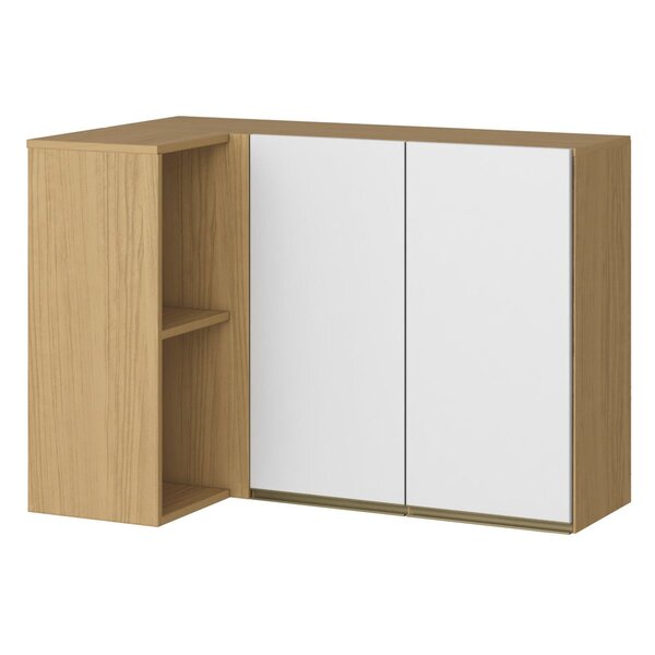 Armário Aéreo De Canto Para Cozinha 2 Portas Nevasca Atacama/