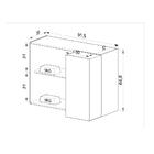 Armário Aéreo De Canto Para Cozinha Classíca Quiditá 1 Porta