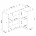 Armário Aéreo De Canto Reto 1 Porta Firenze  Avena/grafito