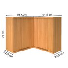 Armário Aéreo De Canto Reto 2 Portas Para Cozinha Modulada Ma