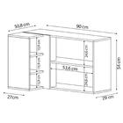 Armário Aéreo De Canto Reto Com Nicho Adega Austin Branco/pre