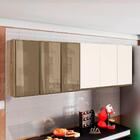 Armário Aéreo De Cozinha 100% Mdf 6 Portas 120 Cm Carvalho Of