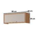 Armário Aéreo De Cozinha 100%mdf 80cm Geladeira 1 Porta Bascu