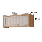 Armário Aéreo De Cozinha 100%mdf 80cm Geladeira 1 Porta Bascu